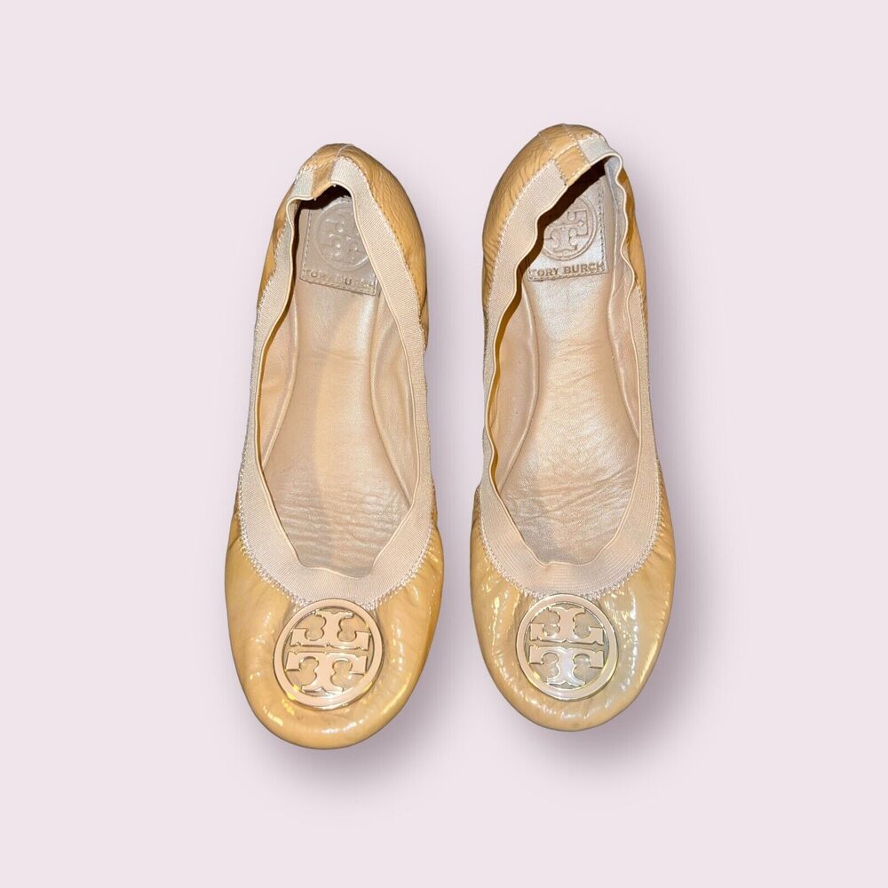 Tory Burch Caroline Patent Leather Ballerina Flats Women's Size 8